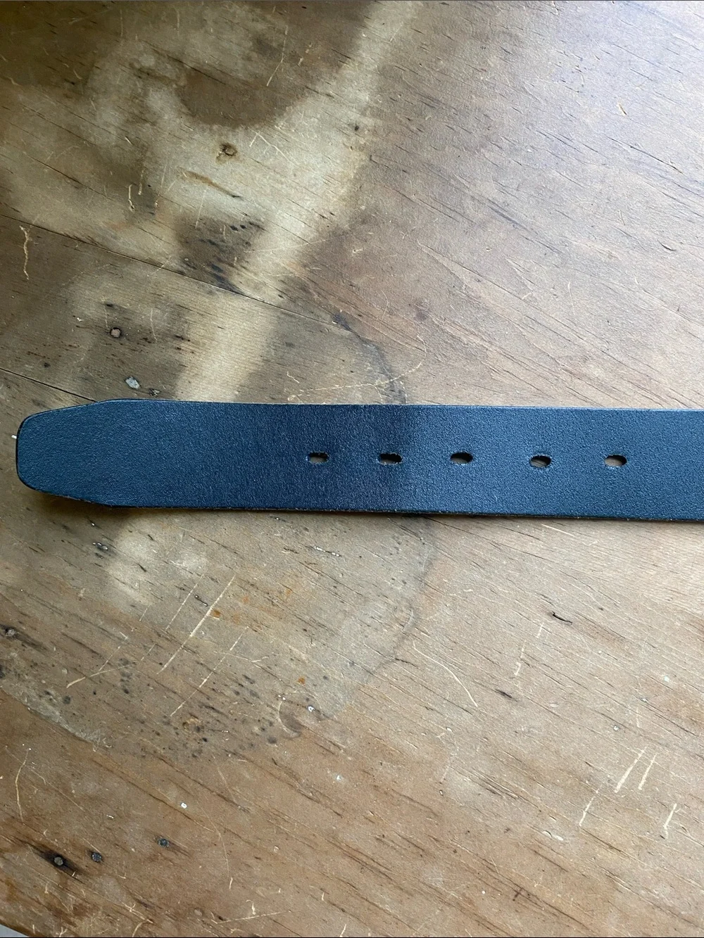 Timberland Black Leather Men's Belt with Embossed Logo Size 36